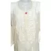 Light Cream Yellow Modal Round Neck hand embroidered lucknowi chikankari Straight Kurta, Size L(40)